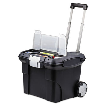 Storex Premium File Cart, 15w X 16.38d X 14.25 To 30h, Black freeshipping - TVN Wholesale